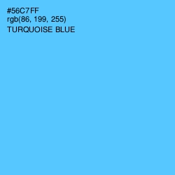 #56C7FF - Turquoise Blue Color Image